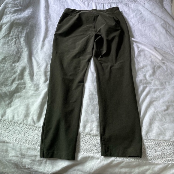 Eileen Fisher XS Olive crepe slim leg pants green - Picture 2 of 8